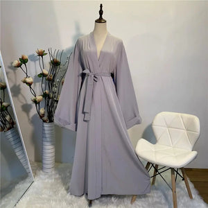 Popular Clean Color Cardigan Robe Mimarta