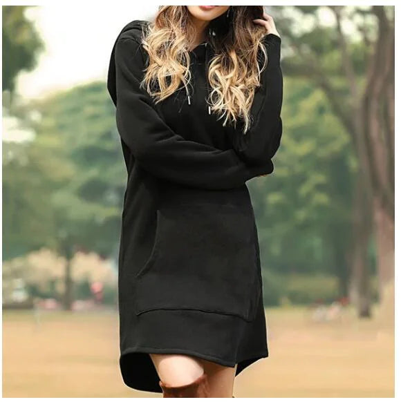 Solid Color Long Sleeve Hoodie Rieworkes
