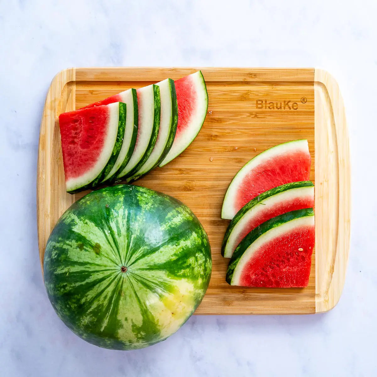 Large Wood Cutting Board for Kitchen 14x11 inch - Bamboo Chopping Board with Juice Groove - Wooden Serving Tray Rieworkes