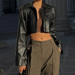 Leather Cropped Jacket Rieworkes