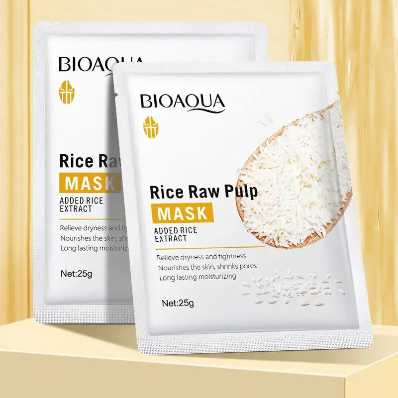 Bioaqua Face Care Sheet Masks Rice Nourishing Moisturizing Female Facial Beauty Product for Korean Skin One Piece Free Shipping Rieworkes
