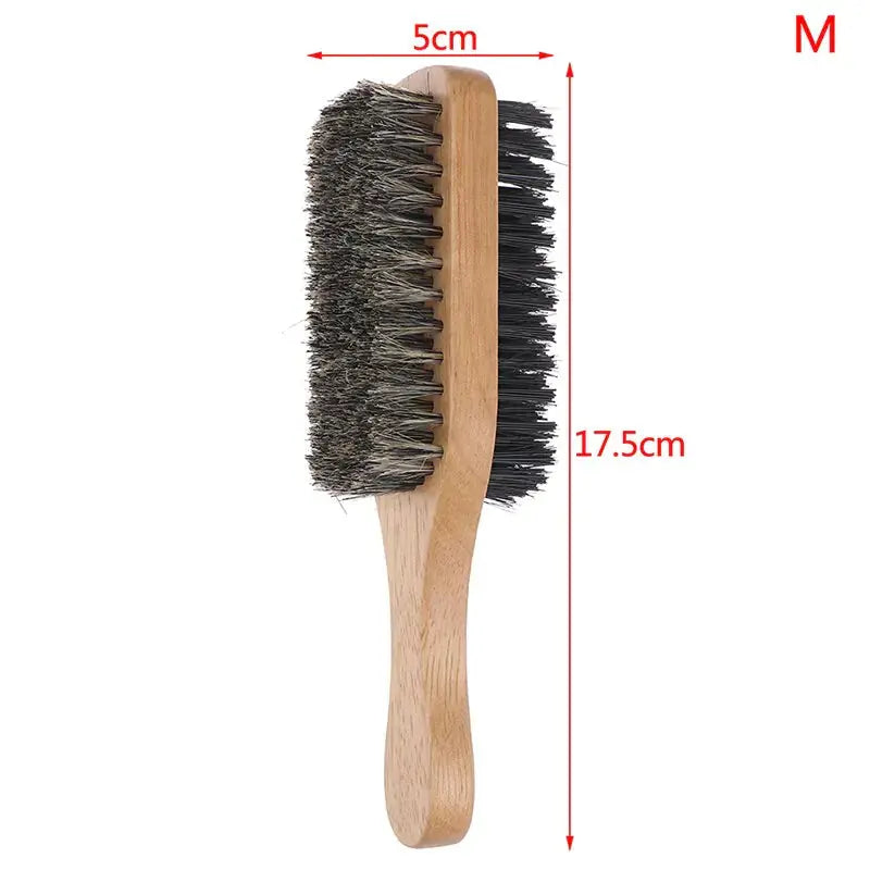 Men Boar Bristle Wooden Hair Brush Rieworkes