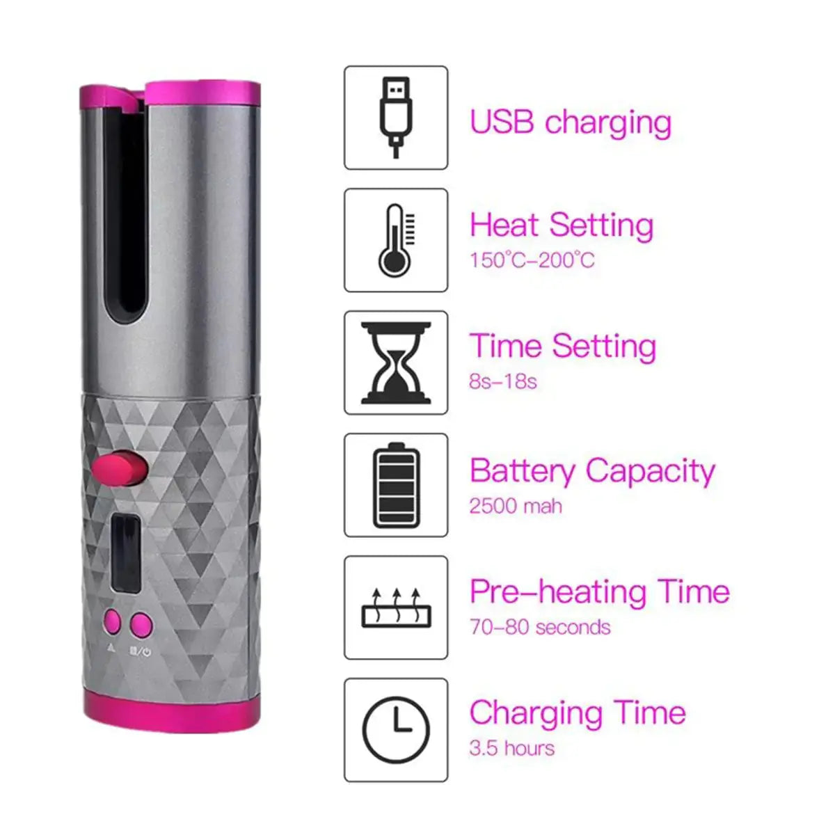 Wireless Hair Curler Rieworkes