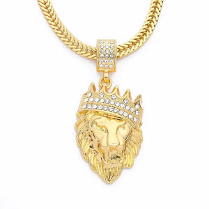 Men Lion Head Necklac Rieworkes