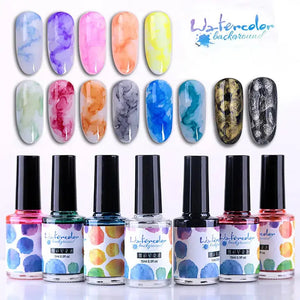 Watercolor Nail Ink Rieworkes