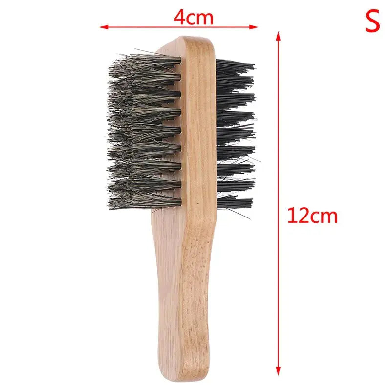 Men Boar Bristle Wooden Hair Brush Rieworkes