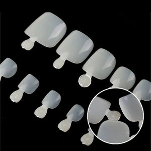 Natural White False Toe Nails Rieworkes
