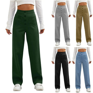 High- Waisted Casual Pants Rieworkes