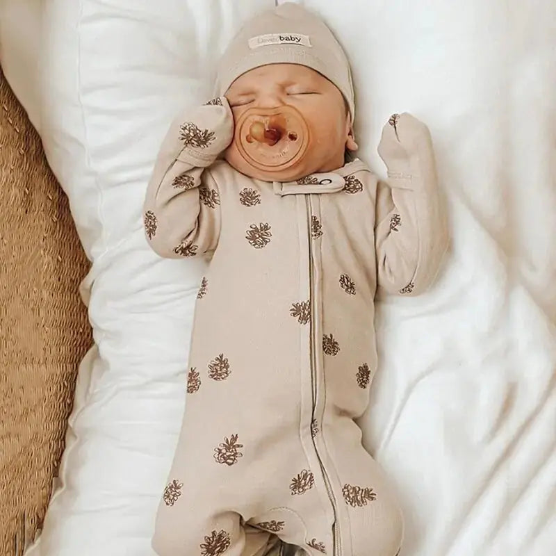 Newborn Baby Knitted Footie Jumpsuit KungFu Kids Store
