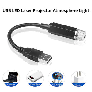 Mini LED Car Night Light Roof Projector Rieworkes