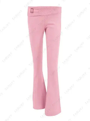 Knitted Hoodie Cropped Top And Pants Set Rieworkes