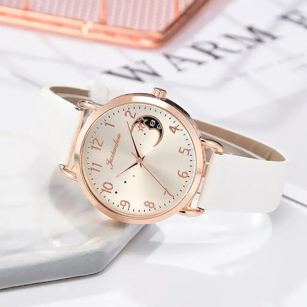 Moon Numbers Bracelet Watches Set Rieworkes