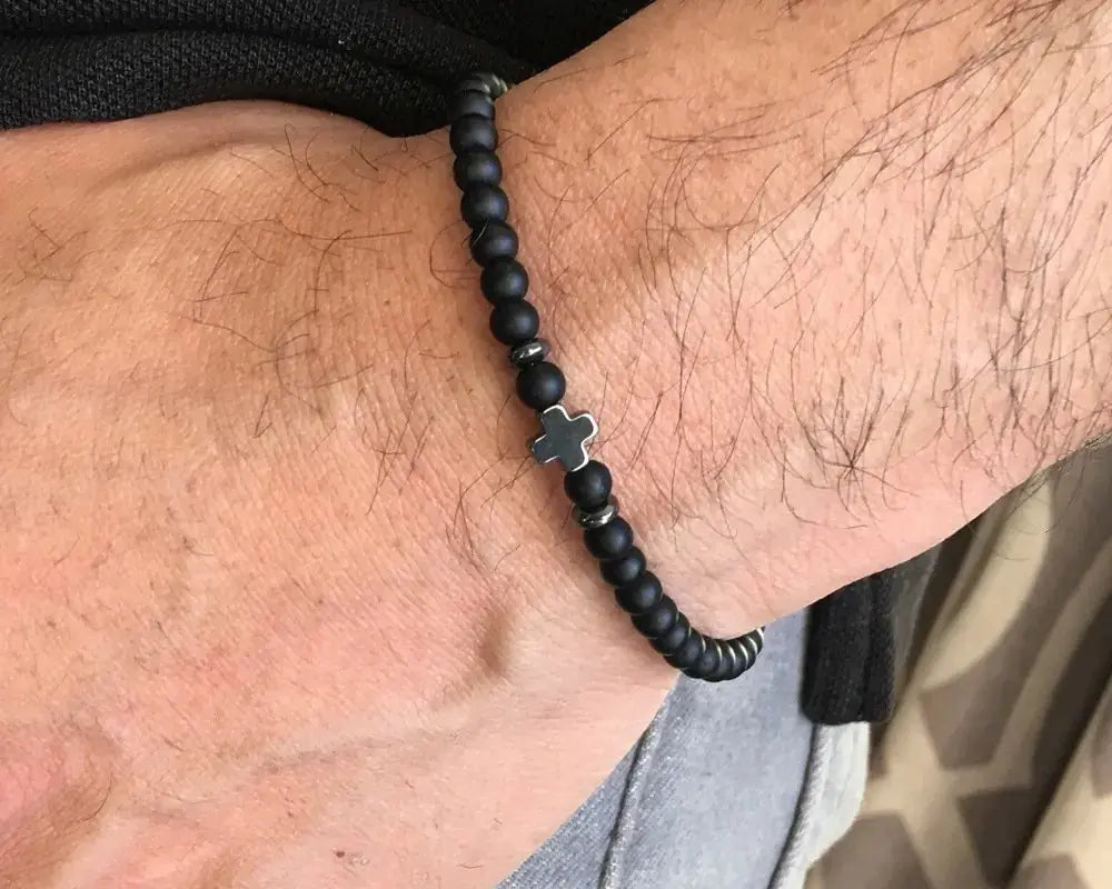Cross Charm Bracelet For Men Rieworkes
