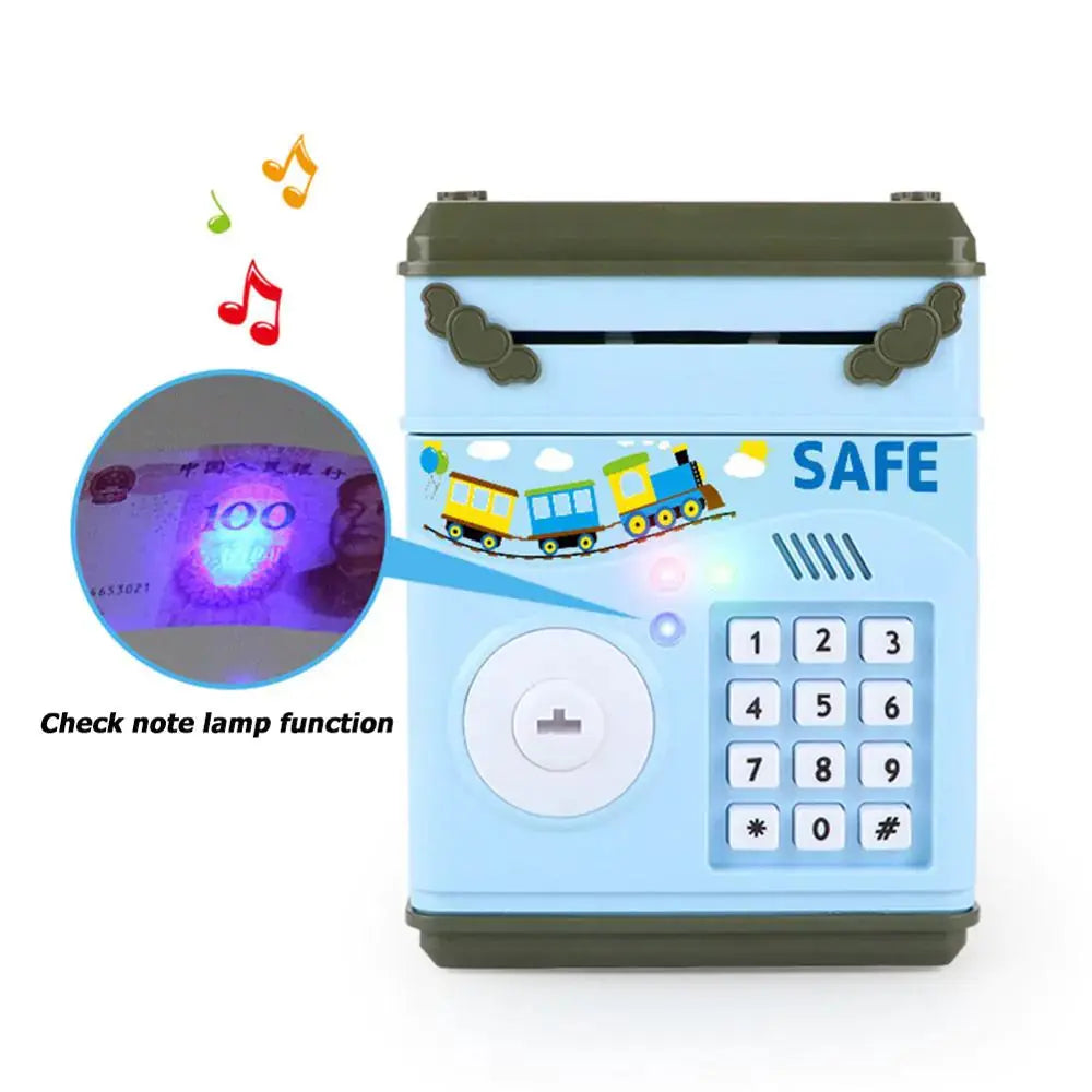 Electronic Piggy Bank ATM Mini Money Box Safety Password Chewing Coin Cash Deposit Machine Christmas Gift for Children Kids Rieworkes