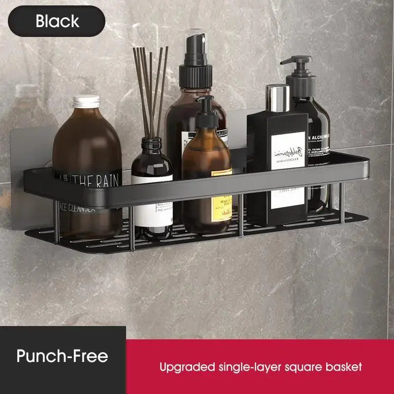 Easy Mount Bath Organizer: No-Drill Wall-Mounted Shelves Amazingly Happy Store