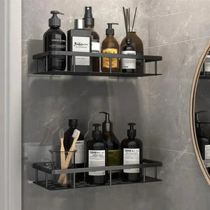 Easy Mount Bath Organizer: No-Drill Wall-Mounted Shelves Amazingly Happy Store