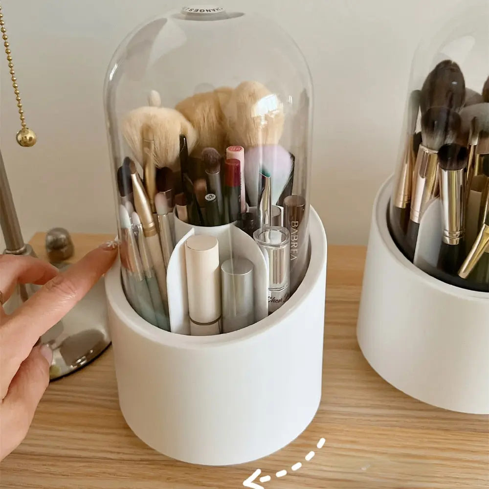 Desktop Makeup Brush Storage Bucket Cup Holder with Lid cute storage Store