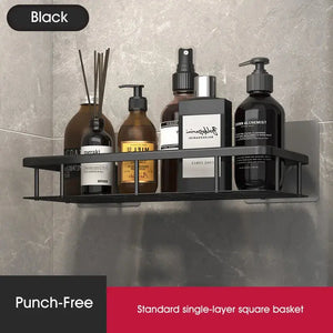 Easy Mount Bath Organizer: No-Drill Wall-Mounted Shelves Amazingly Happy Store