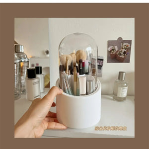 Desktop Makeup Brush Storage Bucket Cup Holder with Lid cute storage Store