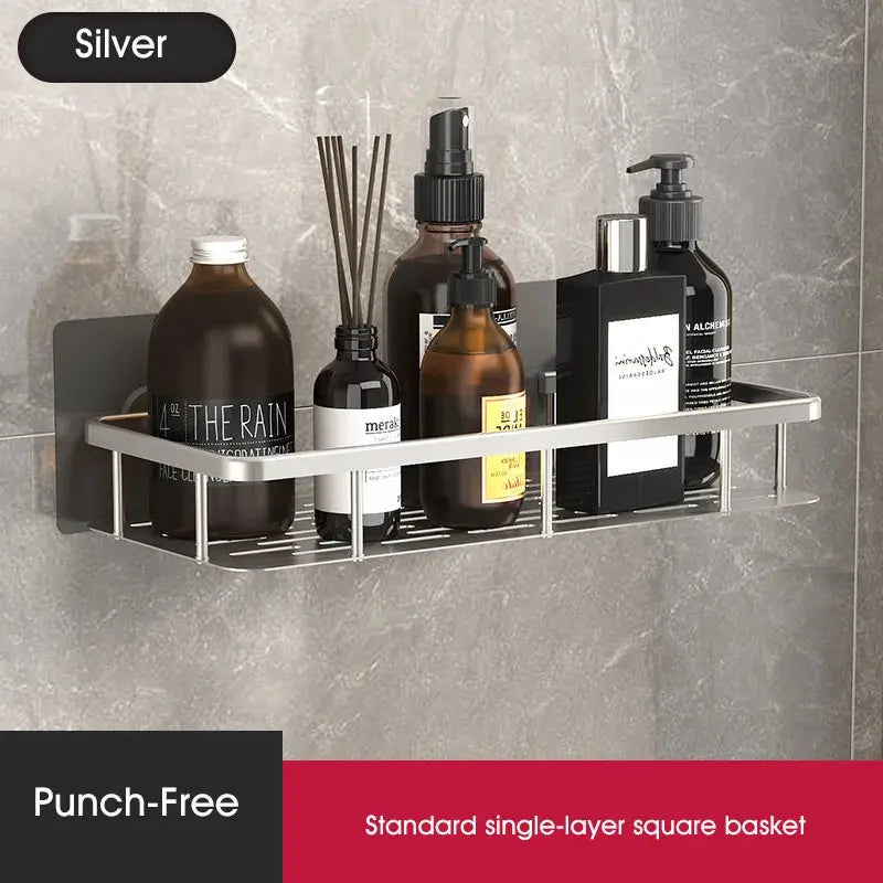 Easy Mount Bath Organizer: No-Drill Wall-Mounted Shelves Amazingly Happy Store