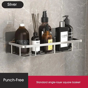 Easy Mount Bath Organizer: No-Drill Wall-Mounted Shelves Amazingly Happy Store