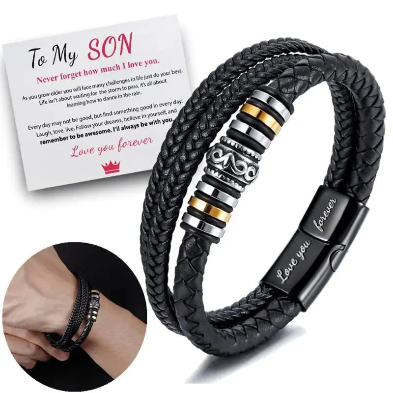 Braided Leather Bracelets for Men Rieworkes