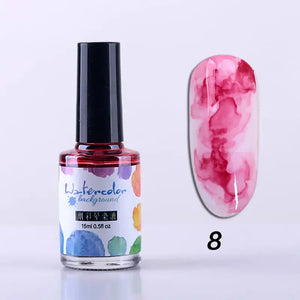 Watercolor Nail Ink Rieworkes