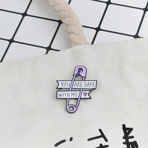 Safety Pin Brooches Rieworkes