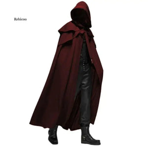Hooded Solid Loose Men Cloak Rieworkes