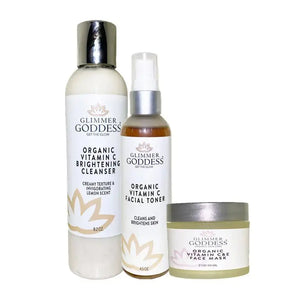 Vitamin C Brighter Skin Organic Skin Care 3 Step Cleansing Kit Rieworkes