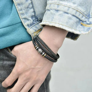 Braided Leather Bracelets for Men Rieworkes