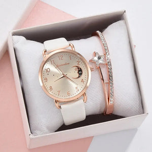Moon Numbers Bracelet Watches Set Rieworkes