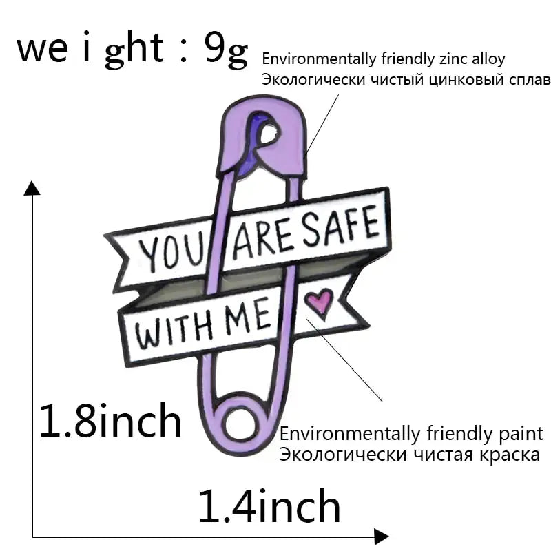 Safety Pin Brooches Rieworkes