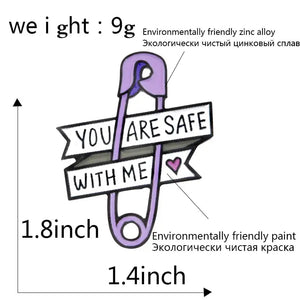 Safety Pin Brooches Rieworkes
