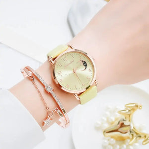 Moon Numbers Bracelet Watches Set Rieworkes