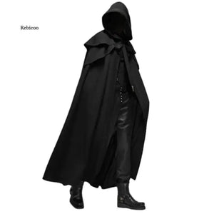 Hooded Solid Loose Men Cloak Rieworkes