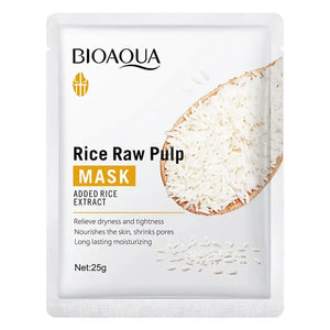 Bioaqua Face Care Sheet Masks Rice Nourishing Moisturizing Female Facial Beauty Product for Korean Skin One Piece Free Shipping Rieworkes
